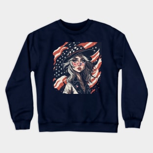 Patriotic Cat Mother Crewneck Sweatshirt